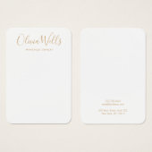 Carte d'affichage simple et moderne Satin Gold (Devant & derrière)