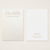 Carte d'affichage simple et moderne Satin Gold Col (Devant & derrière)