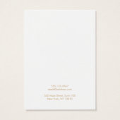 Carte d'affichage simple et moderne Satin Gold Col (Dos)
