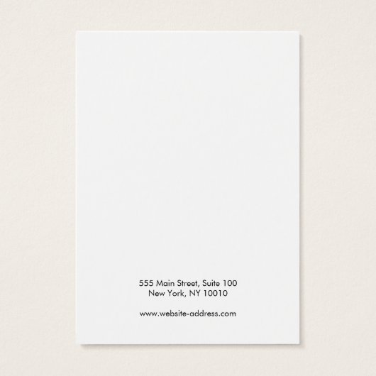 Carte d'affichage simple et moderne Satin Silver (Dos)