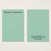 Carte d'affichage simple et verte du support d'ore (Devant & derrière)