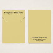 Carte d'affichage simple garde-collier jaune (Devant & derrière)
