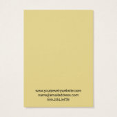 Carte d'affichage simple garde-collier jaune (Dos)