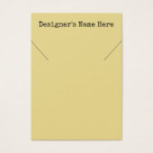 Carte d'affichage simple garde-collier jaune (Devant)