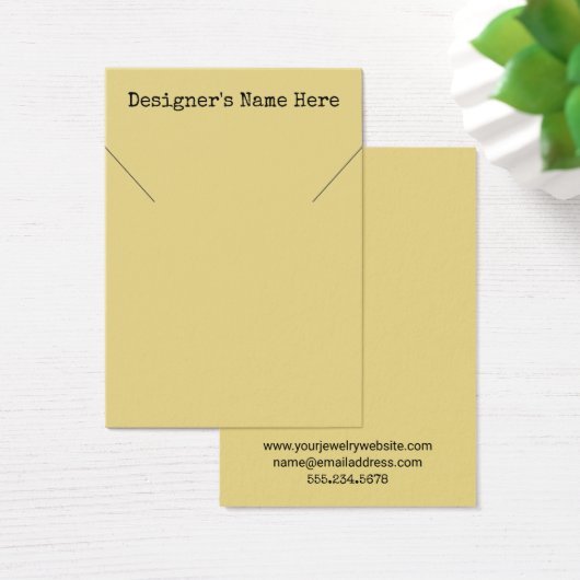 Carte d'affichage simple garde-collier jaune (Bureau)