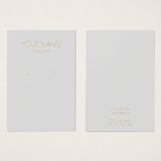 Carte d'affichage simple Grey (Devant & derrière)