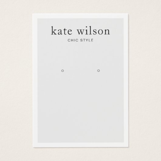 Carte d'affichage simple gris clair (Devant)