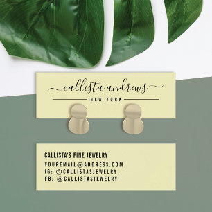 Carte d'affichage simple Jaune de script noir