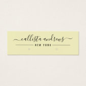 Carte d'affichage simple Jaune de script noir (Devant)