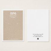 Carte d'affichage simple Kraft (Devant & derrière)