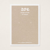 Carte d'affichage simple Kraft (Devant)