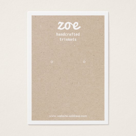 Carte d'affichage simple Kraft (Devant)