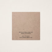 Carte d'affichage simple Kraft Paper Ring Jewelry (Dos)