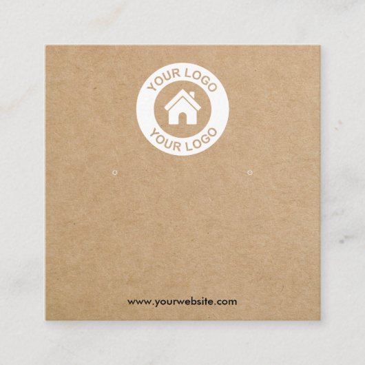 Carte d'affichage simple Kraft Papier à oreille bi (Devant)