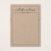 Carte d'affichage simple Kraft papier Cursive Coll (Devant)