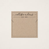 Carte d'affichage simple Kraft papier Cursive Coll (Devant)