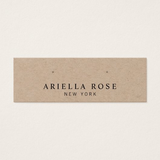 Carte d'affichage simple Kraft Stud portant bijoux (Devant)