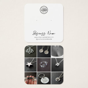 Carte d'affichage simple logo bijoux costume d'ore