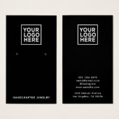 Carte d'affichage simple Logo Bijoux Noirs (Devant & derrière)