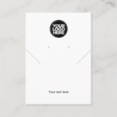 Carte d'affichage simple Logo Chaîne blanche Boucl (Devant)