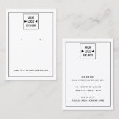 Carte d'affichage simple logo de magasin personnal (Devant / Derrière)