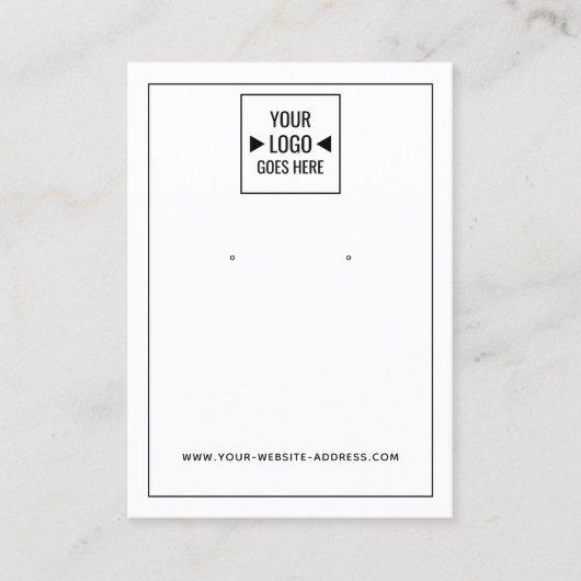 Carte d'affichage simple logo de magasin personnal (Devant)