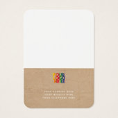 Carte d'affichage simple logo d'entreprise Kraft (Dos)