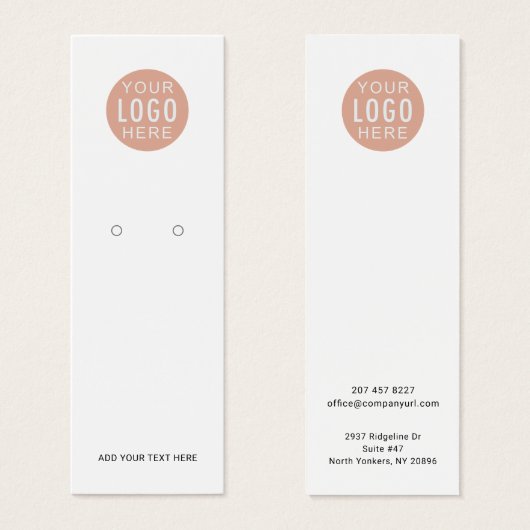 Carte d'affichage simple logo d'entreprise personn (Devant & derrière)