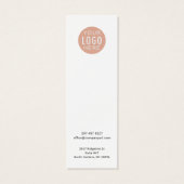 Carte d'affichage simple logo d'entreprise personn (Dos)
