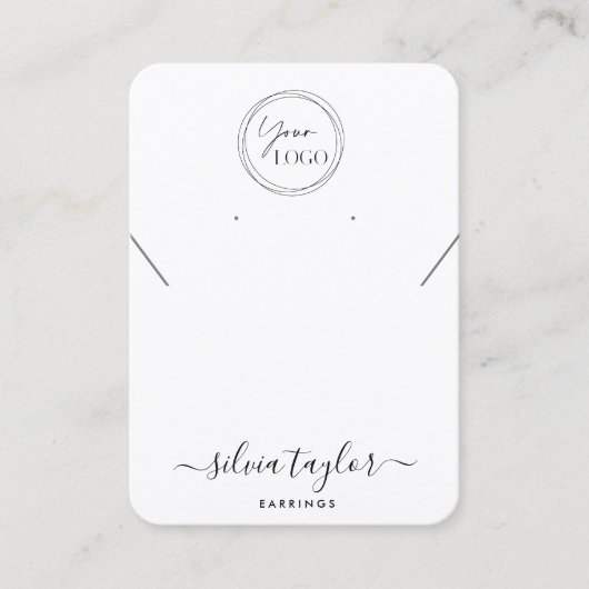 Carte d'affichage simple logo QR code collier (Devant)