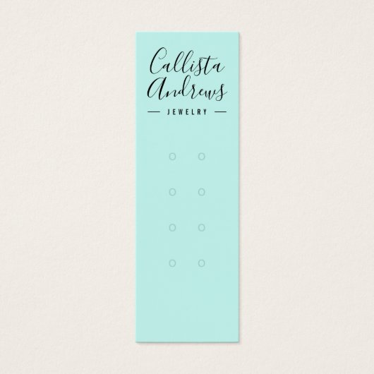 Carte d'affichage simple Mint noir à oreille multi (Devant)