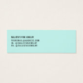 Carte d'affichage simple Mint noir à oreille multi (Dos)