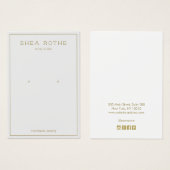 Carte d'affichage simple moderne gris clair (Devant & derrière)