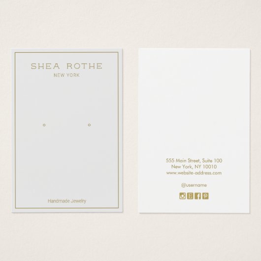 Carte d'affichage simple moderne gris clair (Devant & derrière)