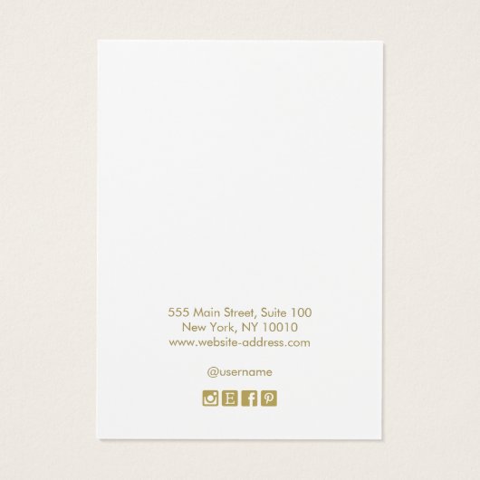 Carte d'affichage simple moderne gris clair (Dos)