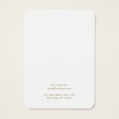 Carte d'affichage simple moderne Gris Gris Or (Dos)