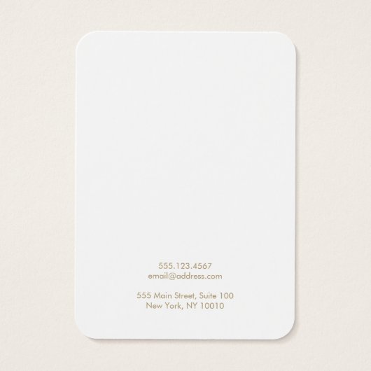 Carte d'affichage simple moderne Gris Gris Or (Dos)