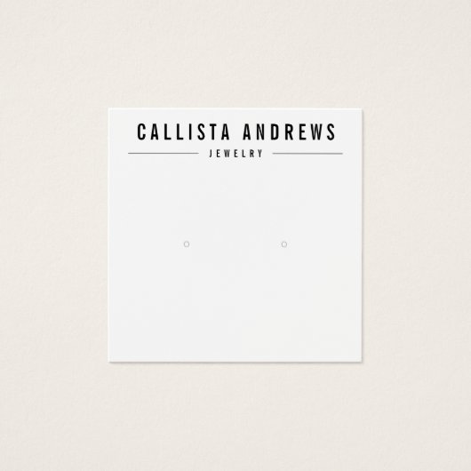 Carte d'affichage simple Noir Blanc (Devant)