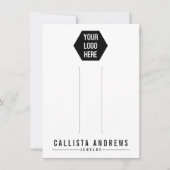 Carte d'affichage simple noir blanc à cheveux mult (Devant)