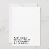 Carte d'affichage simple noir blanc à cheveux mult (Dos)