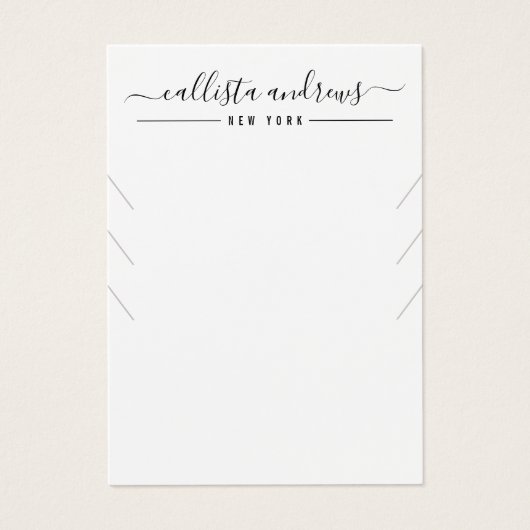 Carte d'affichage simple noir blanc à plusieurs co (Devant)