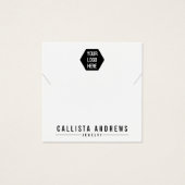 Carte d'affichage simple noir blanc logo (Devant)