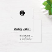 Carte d'affichage simple noir blanc logo (Bureau)