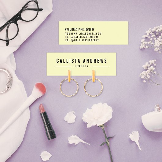 Carte d'affichage simple noir jaune à oreille