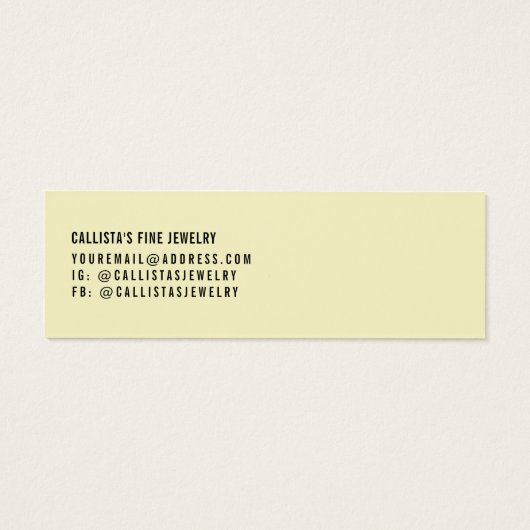 Carte d'affichage simple Noir Jaune multiple oreil (Dos)