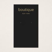 Carte d'affichage simple Noir moderne à longue ore (Devant)