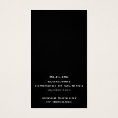 Carte d'affichage simple Noir moderne à longue ore (Dos)