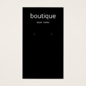 Carte d'affichage simple Noir moderne à longue ore (Devant)