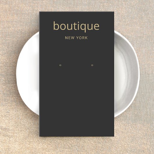 Carte d'affichage simple Noir moderne à longue ore