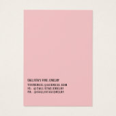 Carte d'affichage simple noir rose à cheveux multi (Dos)